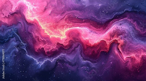 Pink and Purple Nebula: A Colorful Space Event in April Generative AI