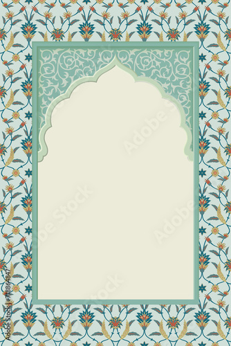 Turkish decorative pattern frame for invitation