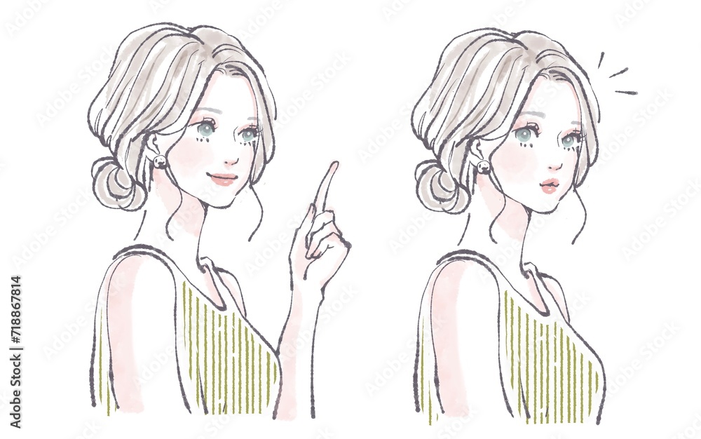 女性・女の子のイラスト素材セット 女性・女の子のイラスト素材セット