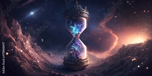 Concept of time and space, surreal fantasy artwork photo