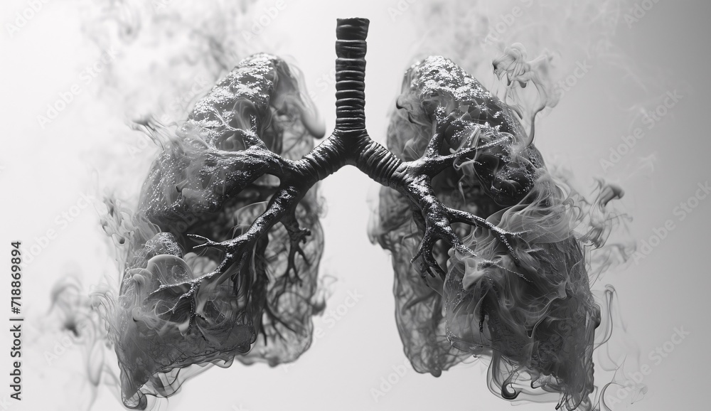 Lung Vapors: A Smoky Tribute to the Monthly Horoscope Generative AI - obrazy, fototapety, plakaty 
