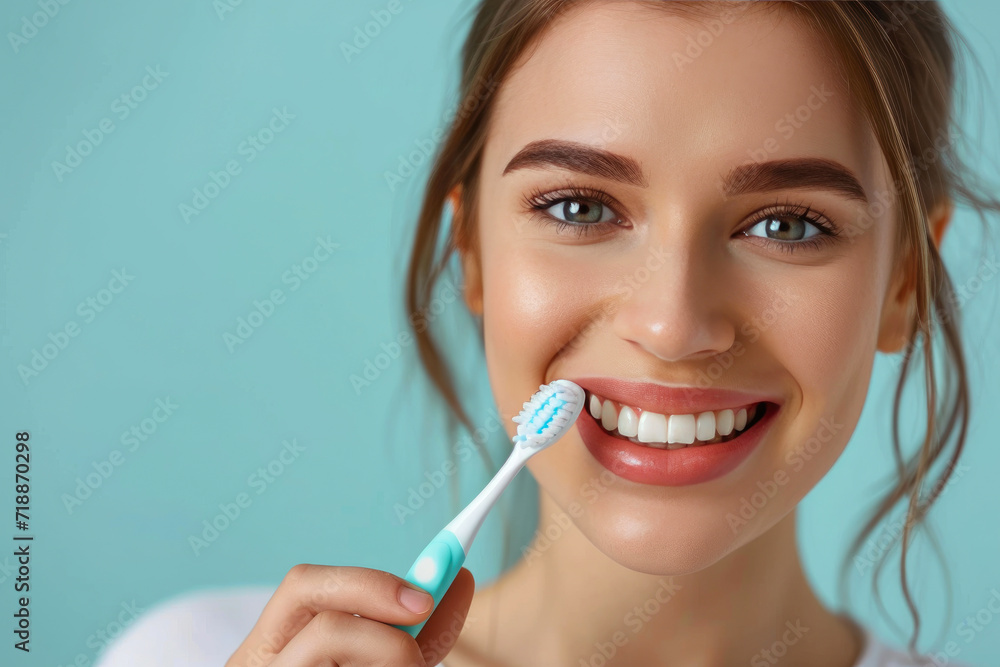 Radiant Smiles: Woman Embracing Dental Care Radiant Smiles: Woman Embracing Dental Care