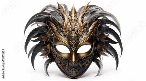 3d render bronze antique female carnival mask