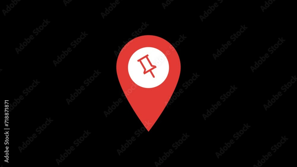 Pinpoint Location pin Animation with transparent background Pinpoint Location pin Animation with transparent background