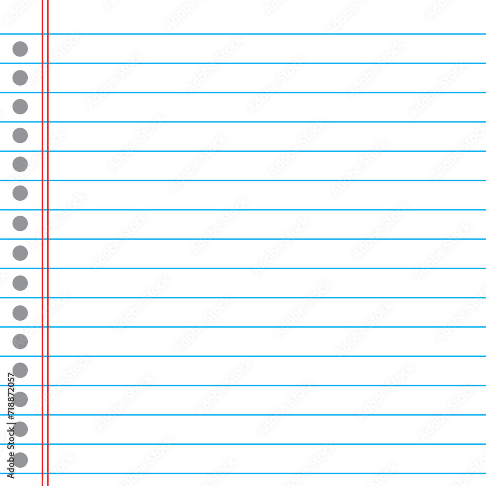 Lined paper from a notebook
