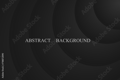 Modern 3D black geometric abstract background with waves shape design. Minimalist modern graphic design element. Banner, flyer, card, or brochure cover