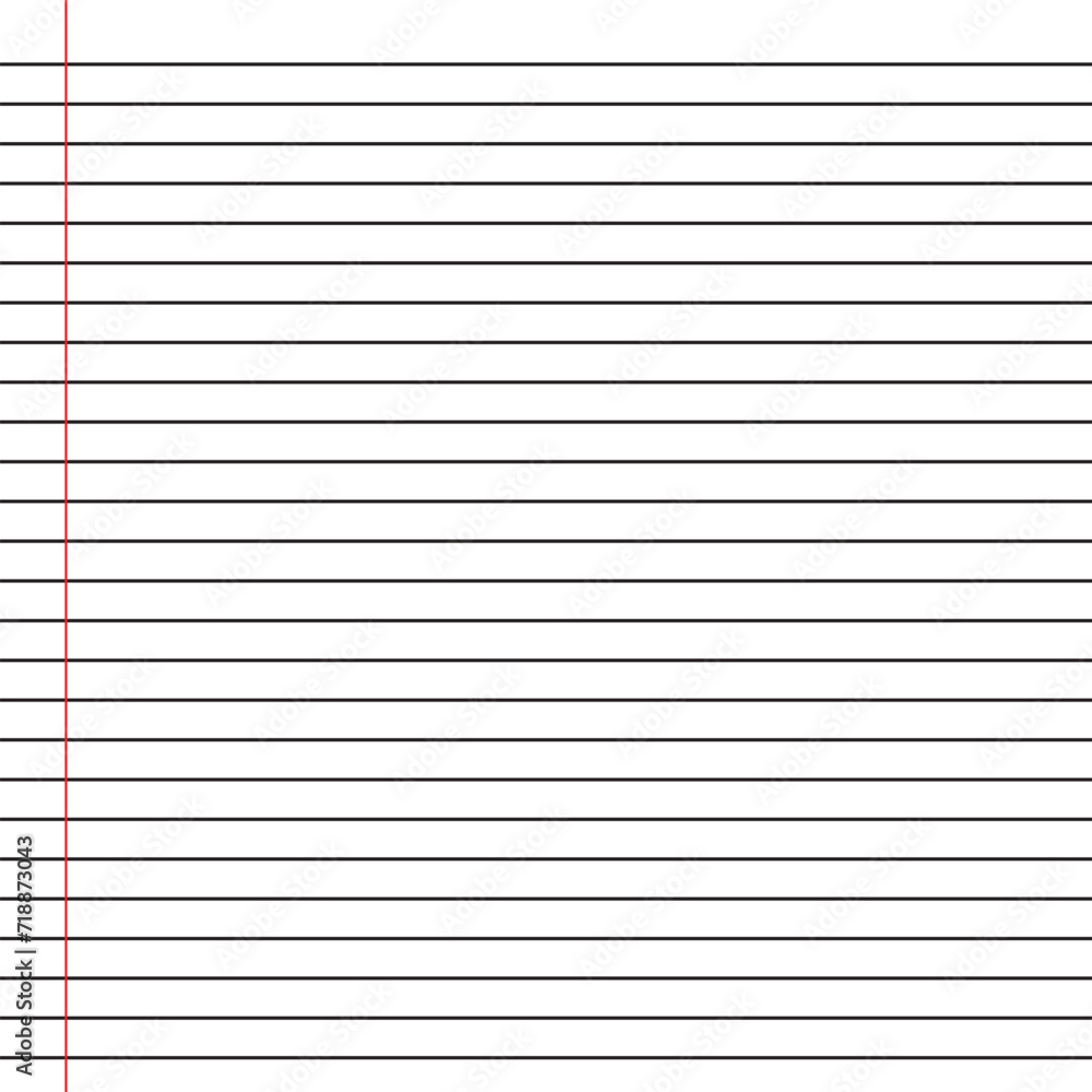 Fototapeta premium Lined paper from a notebook