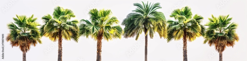 Fototapeta premium Fresh Palm Trees in the Sun Generative AI
