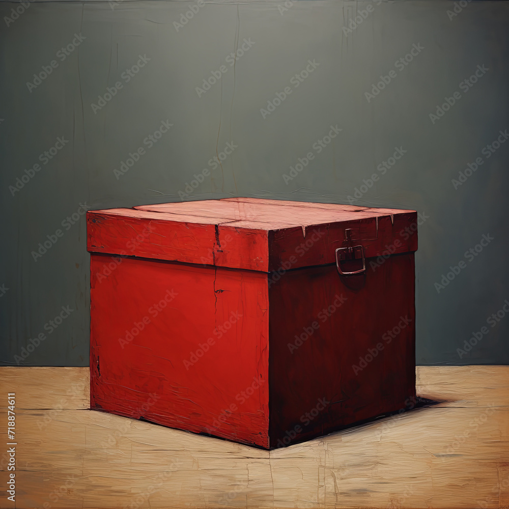 red box on table red box on table