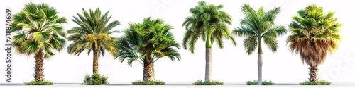 Floral Palm Trees in Paradise  A Tropical Oasis Generative AI