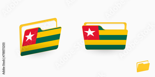 Togo flag on two type of folder icon.