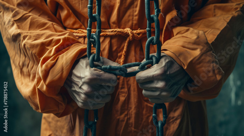 Hands of a prisoner
