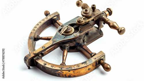 Old bronze sextant