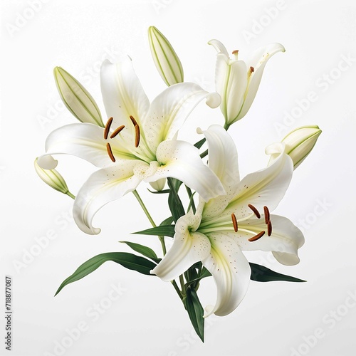 lilly flower on white background