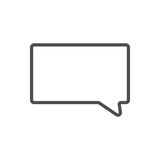speech bubble message icon on white, stock vector