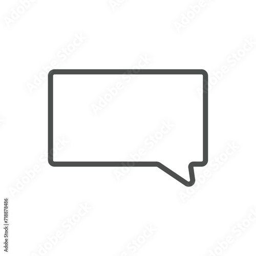 speech bubble message icon on white, stock vector photo