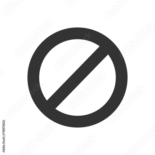 General prohibition sign, modern round vector