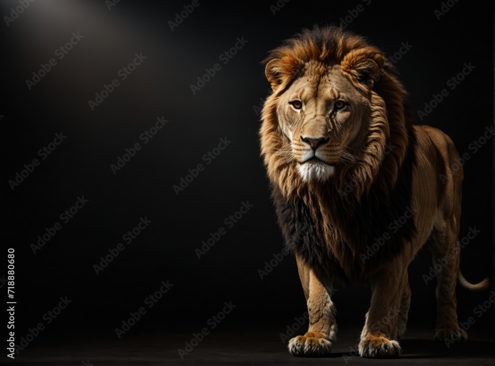 Obraz premium Lion Splendor in Black