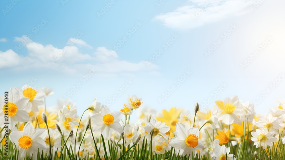 Fototapeta premium Spring depicted in stock photography with copy space , Spring, stock photography, copy space