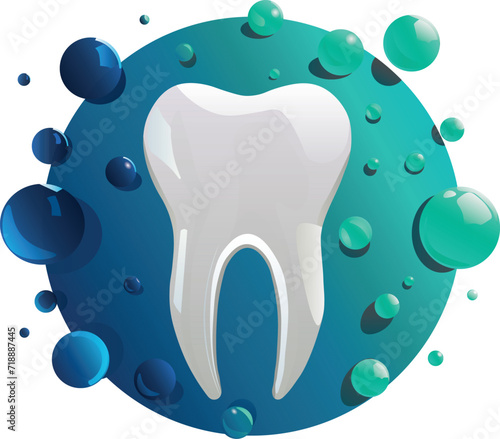 The icon of a healthy tooth with hygiene
