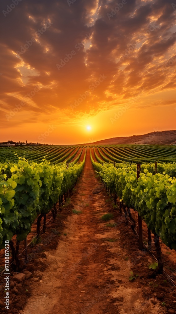 Fototapeta premium Picturesque countryside farm with rolling hills in summer , Picturesque countryside farm, rolling hills, summer