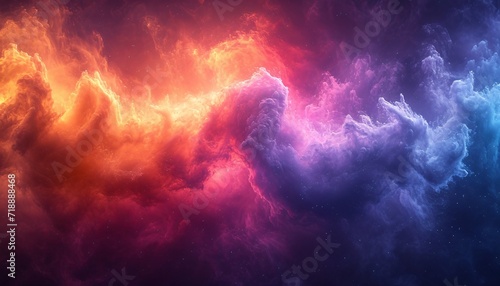 Purple Nebula  A Colorful Space Odyssey Generative AI
