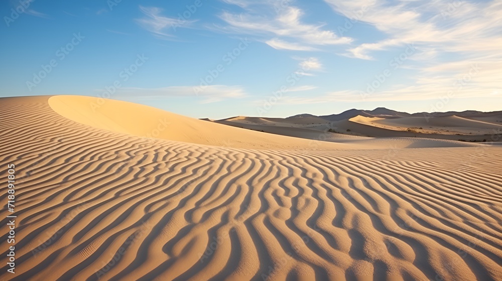 Naklejka premium Sandy desert dunes contributing to a healthy eco system , Sandy desert dunes, healthy eco system, desert