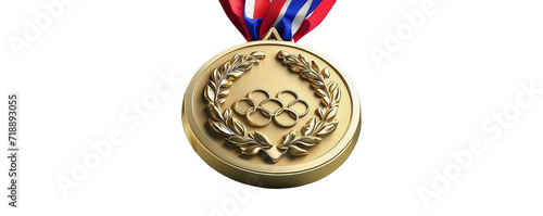 Olympics - 3D Render Gold Medal Isolated