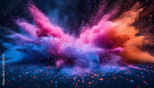 Colorful Confetti Blast: A Neon-Colored Explosion for the Month of Love Generative AI