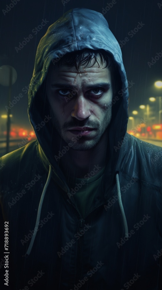 ritratto di giovane uomo di strada ritratto di giovane uomo di strada