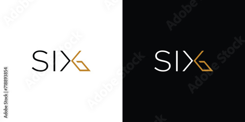  Unique and modern Six logo design