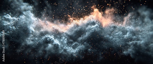 Glowing Clouds in Space: A Spectacular View of the Cosmos Generative AI