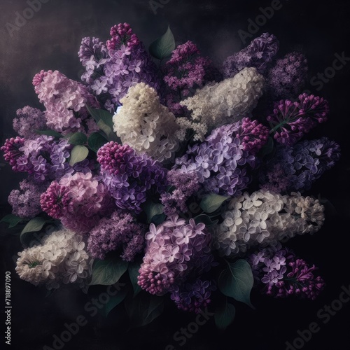 Purple Lilac Blooms: Elegant Floral Texture