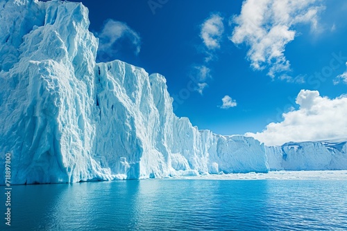 Antarctic melting glacier under global warming. Climate change