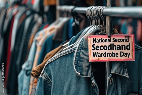 National Secondhand Wardrobe Day mock up "National Secondhand Wardrobe Day"