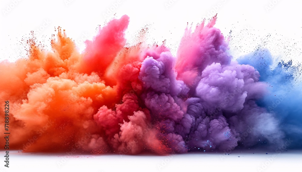 Colorful Smoke Blur: A Blend of Pink, Purple, and Orange Generative AI