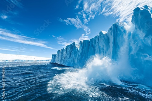 Antarctic melting glacier under global warming. Climate change © Darya Lavinskaya