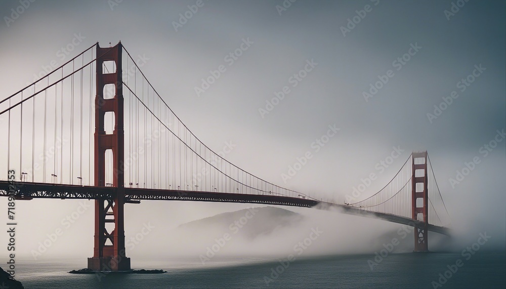 Obraz premium golden gate bridge in foggy weather