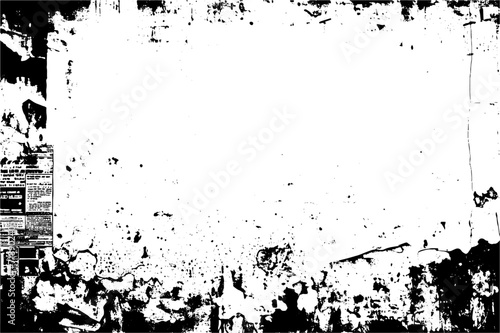 Black scratched grunge background. Abstract texture dust particles and dust grain on white background. Texture of chips, cracks, scratches, scuffs, dust, dirt. 