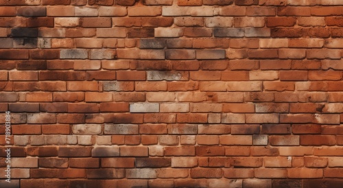 Brick wall background with textured ones. generative AI