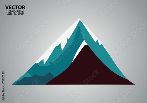 minimalist mountain logo design icon vector template © Frozen Design