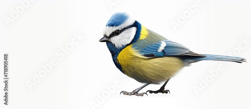 Blue Tit , Titmouse isolated on white background photo