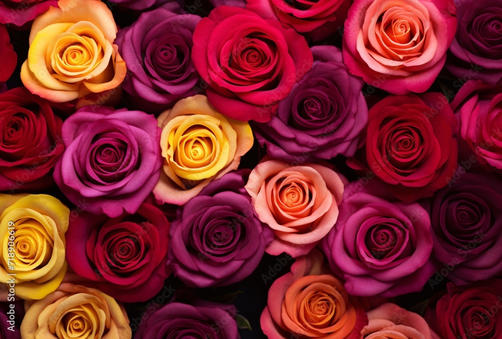 Fototapeta premium colorful roses background