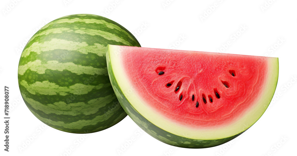 Delicious watermelon fruits cut out Delicious watermelon fruits cut out