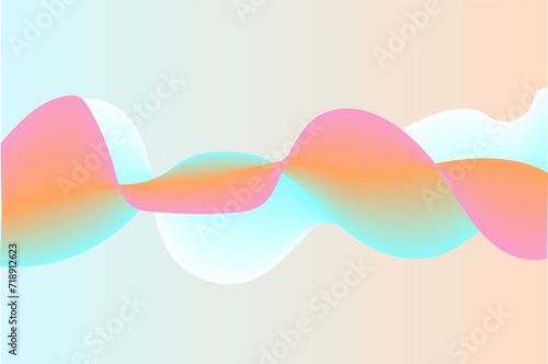 Vector liquid shapes and holographic gradients. Abstract background wallpapers