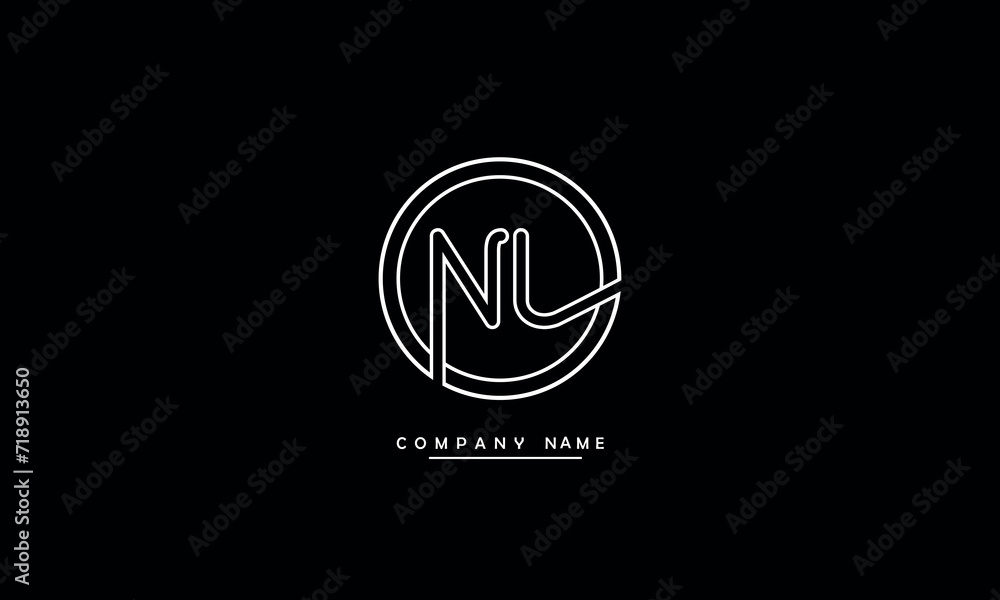 NL, LN, N, L Abstract Letters Logo Monogram NL, LN, N, L Abstract Letters Logo Monogram