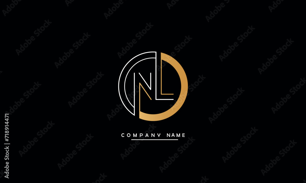 NL, LN, N, L Abstract Letters Logo Monogram NL, LN, N, L Abstract Letters Logo Monogram