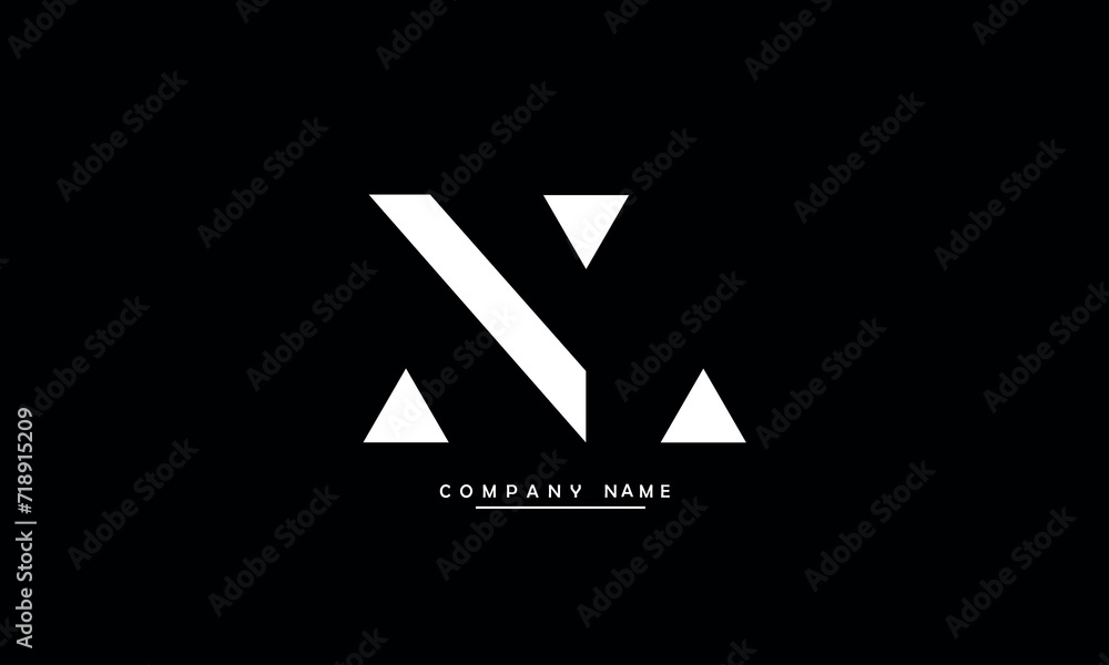 Fototapeta premium NL, LN, N, L Abstract Letters Logo Monogram