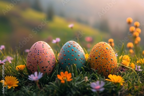 Egg-stravaganza  A Colorful Celebration of Spring Generative AI