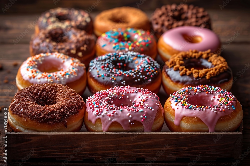 Pink Donuts with Sprinkles: A Delicious Celebration of National Donut Day Generative AI